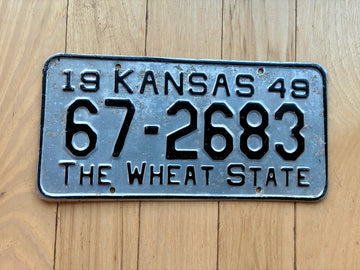 1949 Kansas License Plate