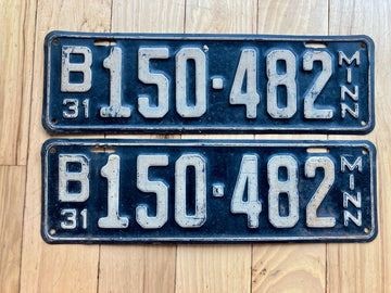 Pair of 1931 Minnesota License Plates