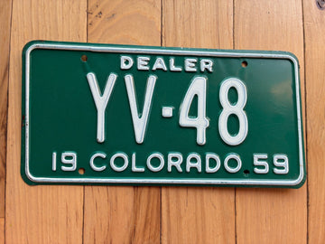 1959 Colorado Dealer License Plate