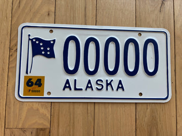 1964 Alaska Sample License Plate