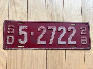 1928 South Dakota License Plate