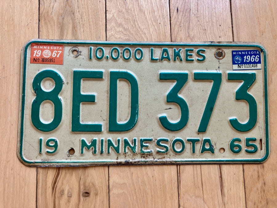1965 1966 1967 Minnesota License Plate