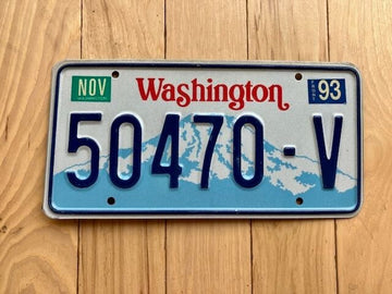1993 Washington State Truck License Plate (Check With DOL First For YOM)