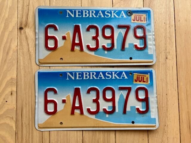 Pair of 2002 Nebraska License Plates