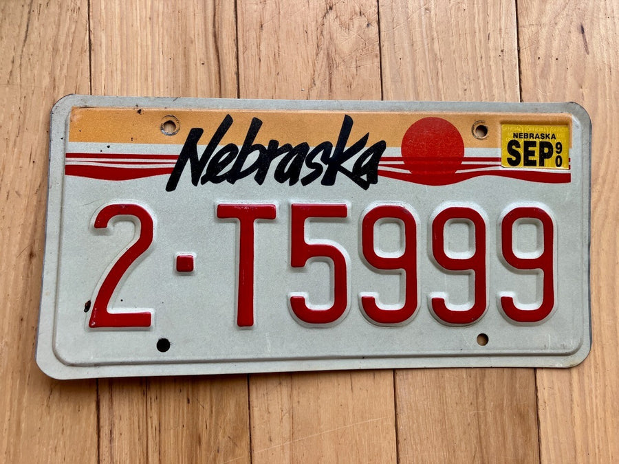 1990 Nebraska License Plate