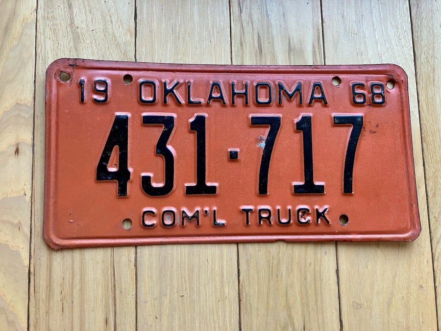 1968 Oklahoma Commercial Truck License Plate