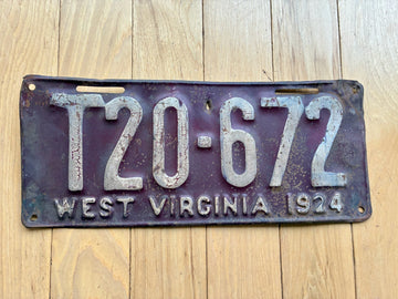 1924 West Virginia Truck License Plate