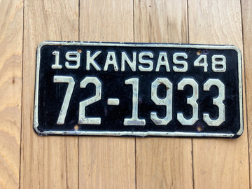 1948 Kansas License Plate