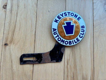 Vintage 1950s Keystone Pennsylvania Automobile Club License Plate Topper
