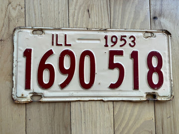 1953 Illinois License Plate