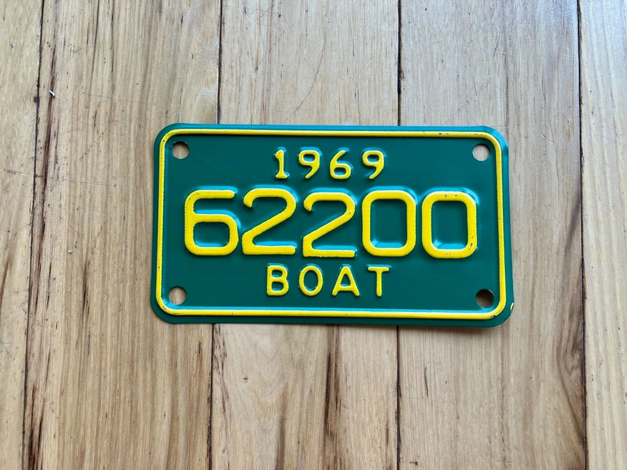 1969 Michigan Boat License Plate