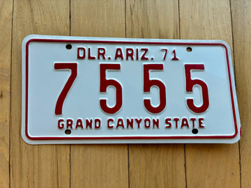 1971 Arizona Dealer License Plate