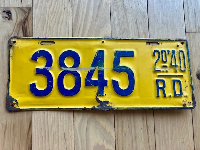 1940 Dominican Republic License Plate