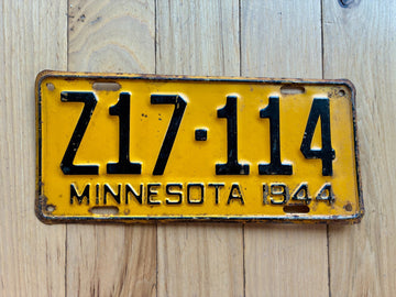 1944 Minnesota Trailer License Plate