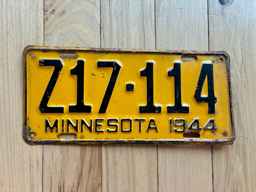 1944 Minnesota Trailer License Plate
