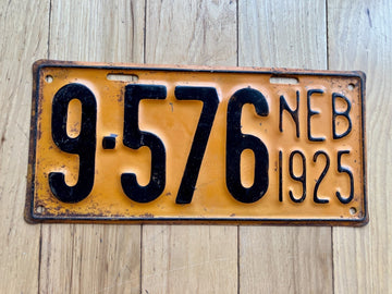 1925 Nebraska License Plate