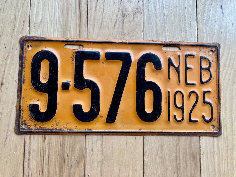 1925 Nebraska License Plate