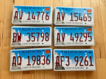 100 Good Condition Illinois License Plates