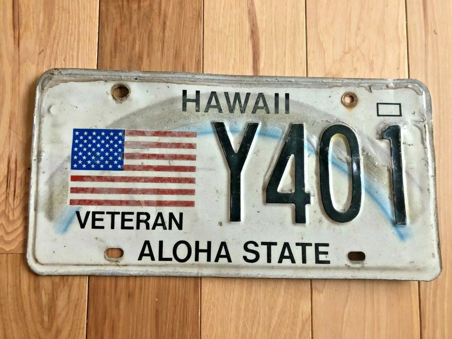 Hawaii Veteran License Plate - Craft Condition