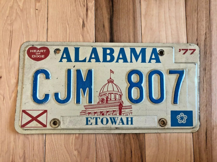 1977 Alabama Capitol License Plate