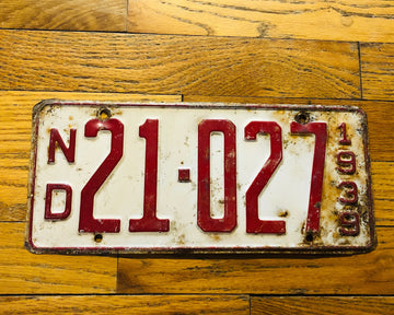 1939 North Dakota License Plate