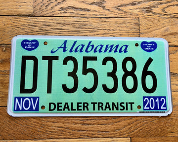 Alabama Deal Transit License Plate 