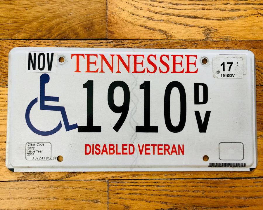 Tennessee Disabled Veteran License Plate