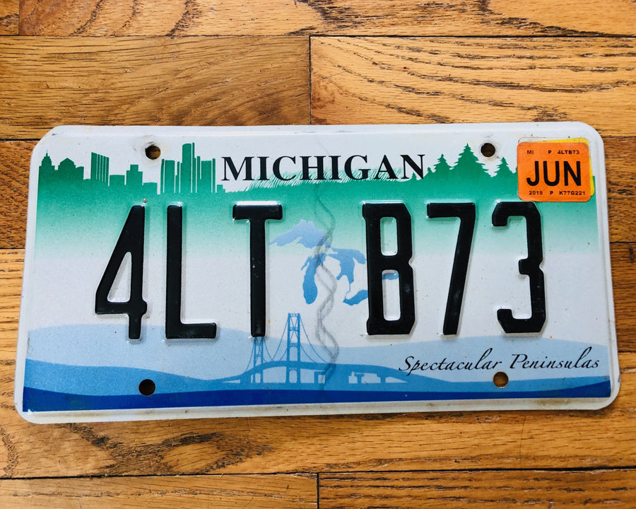 Michigan Spectacular Peninsulas License Plate