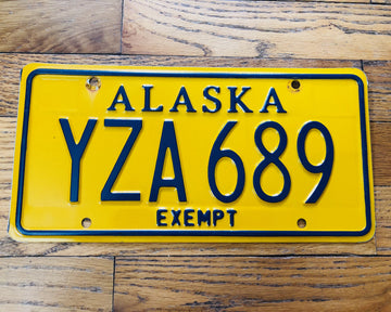 Alaska Exempt License Plate