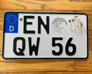 German Motorcycle License Plate