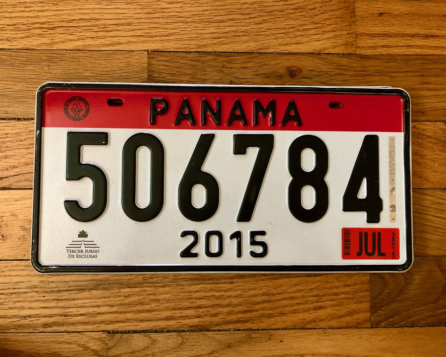 2015 Panama License Plate