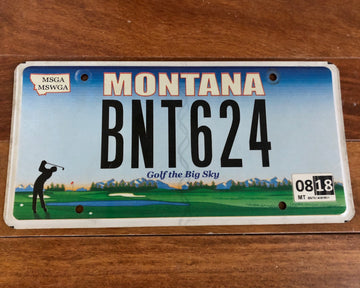 Montana Golf The Big Sky License Plate