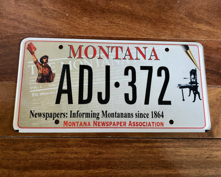 Montana Newspapers License Plate