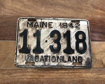 1942 Maine License Plate