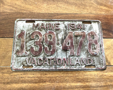 1941 Maine License Plate