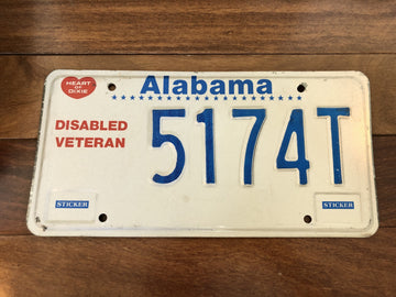 Alabama Disabled Veteran License Plate