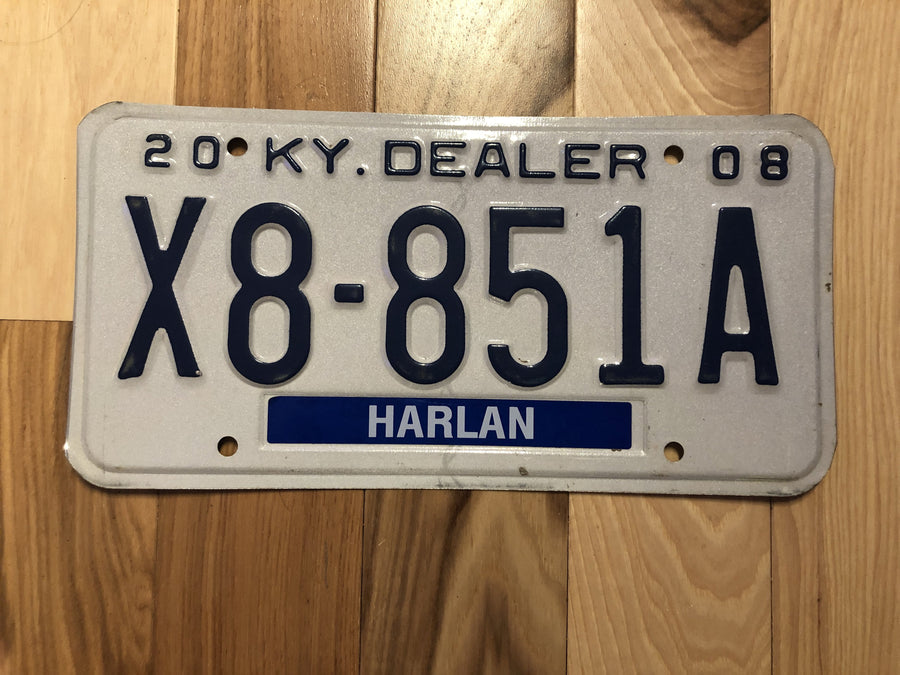 2008 Harlan County Kentucky Dealer License Plate