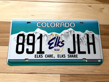 Colorado Elks USA License Plate