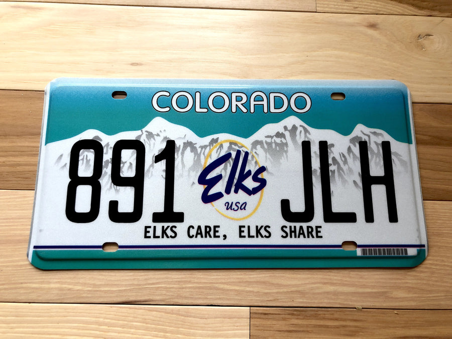 Colorado Elks USA License Plate