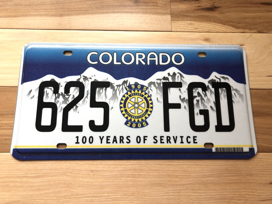 Colorado Rotary License Plate