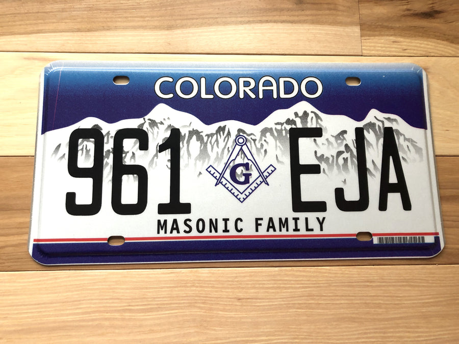 Colorado Masonic Family License Plate