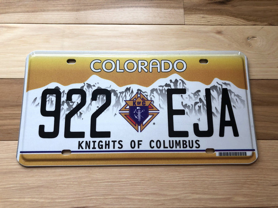 Colorado Knights of Columbus License Plate