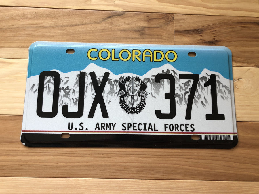 Colorado U.S. Army Special Forces License Plate
