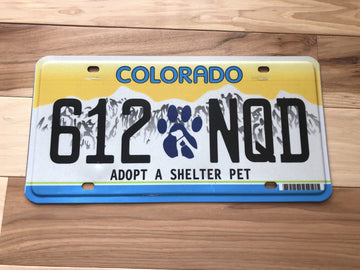 Colorado Adopt A Shelter Pet License Plate