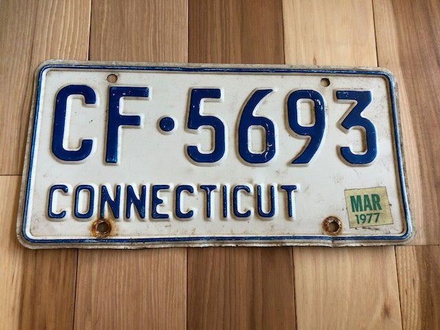 1977 Connecticut License Plate