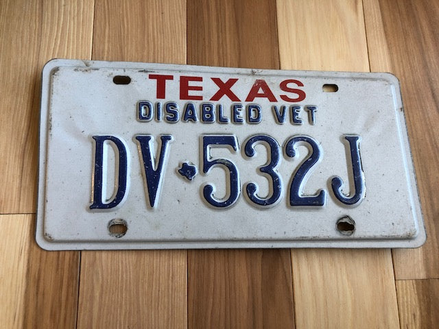 Texas Disabled Vet License Plate
