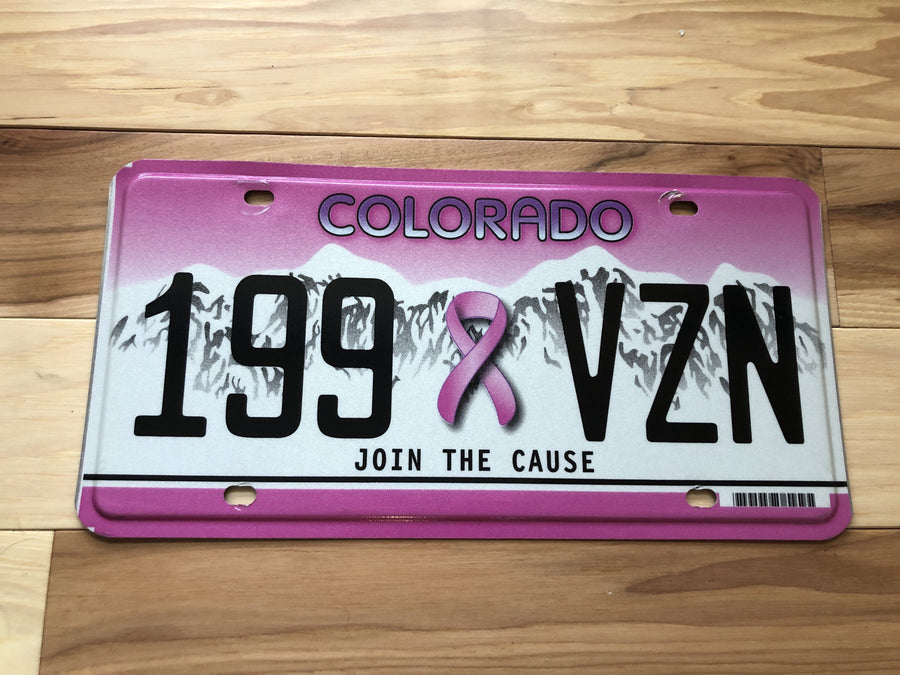 Colorado Join the Cause Breast Cancer License Plate