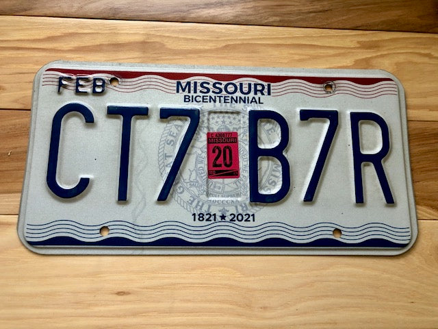 Missouri Bicentennial License Plate