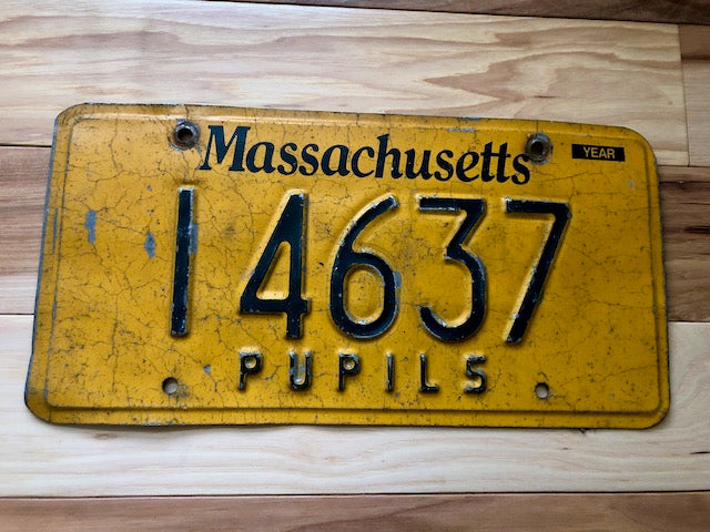 Massachusetts Pupils License Plate