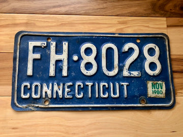 1980 Connecticut License Plate